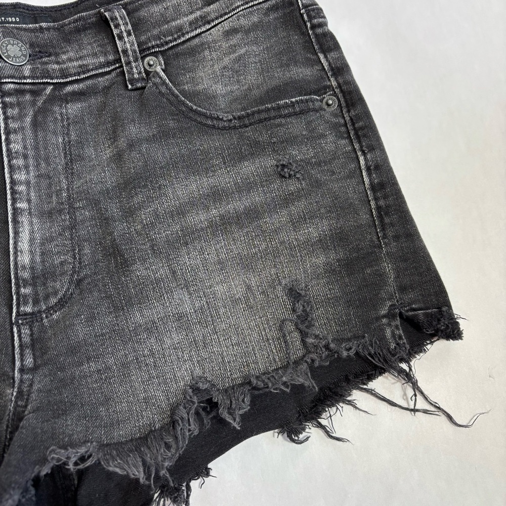 Lucky brand black distressed denim shorts - Picture 2 of 7